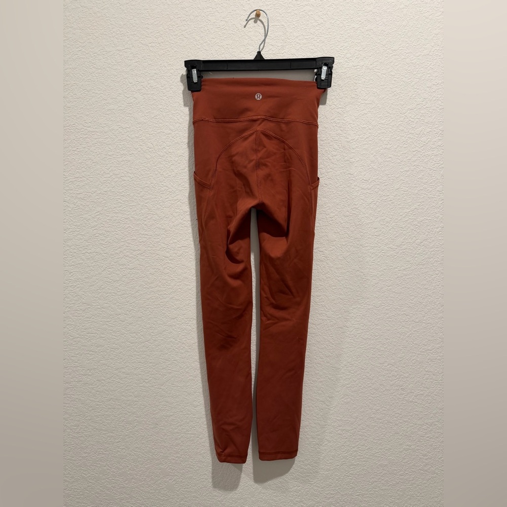 Lululemon Terracotta invigorate align high rise yoga pilates running Leggings